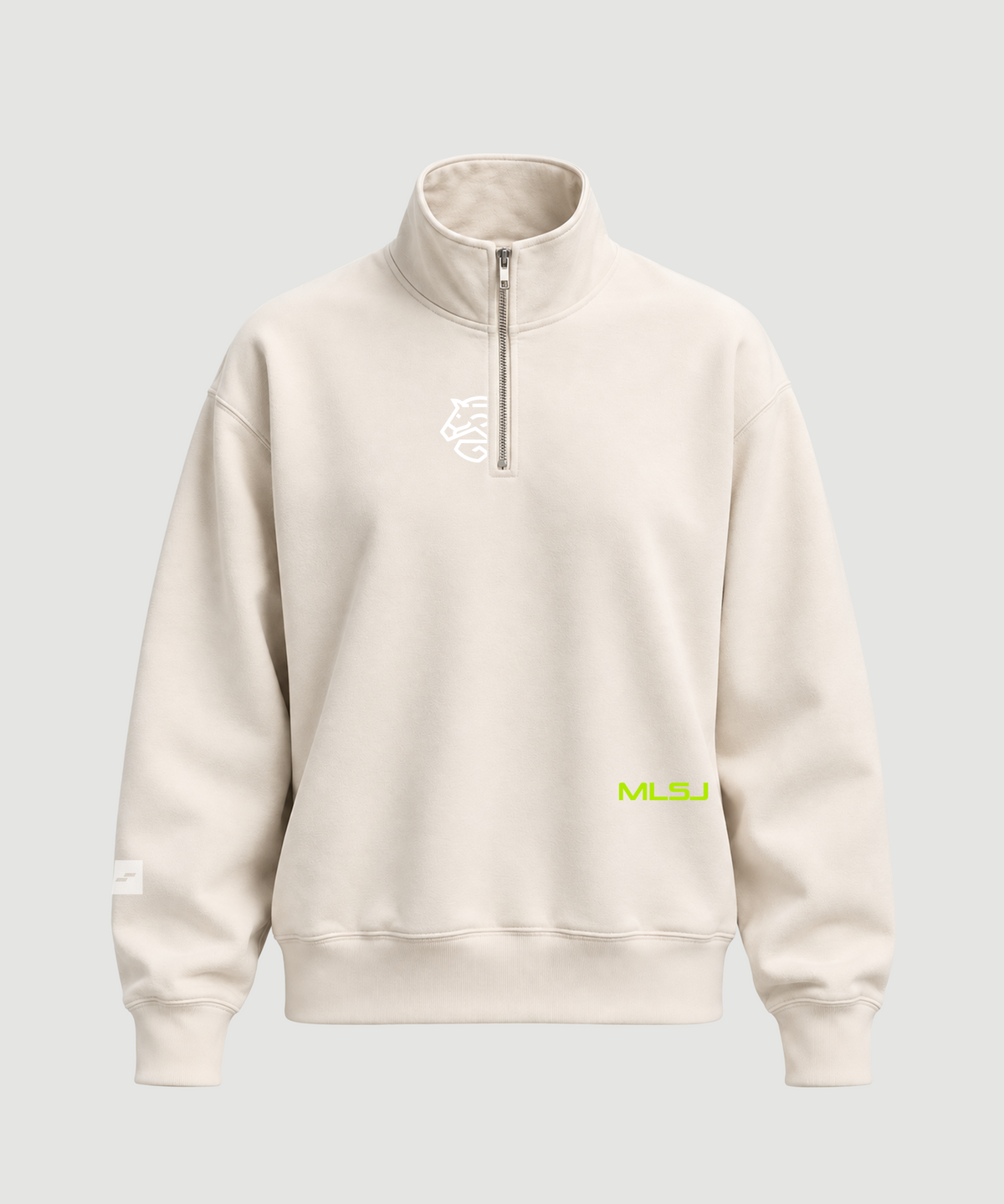 MLSJ S6 The Major 1/4 Zip : Natural